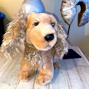 VTG 1992 Cocker Spaniel Collectible Tan Curly Plush Aurora A&A